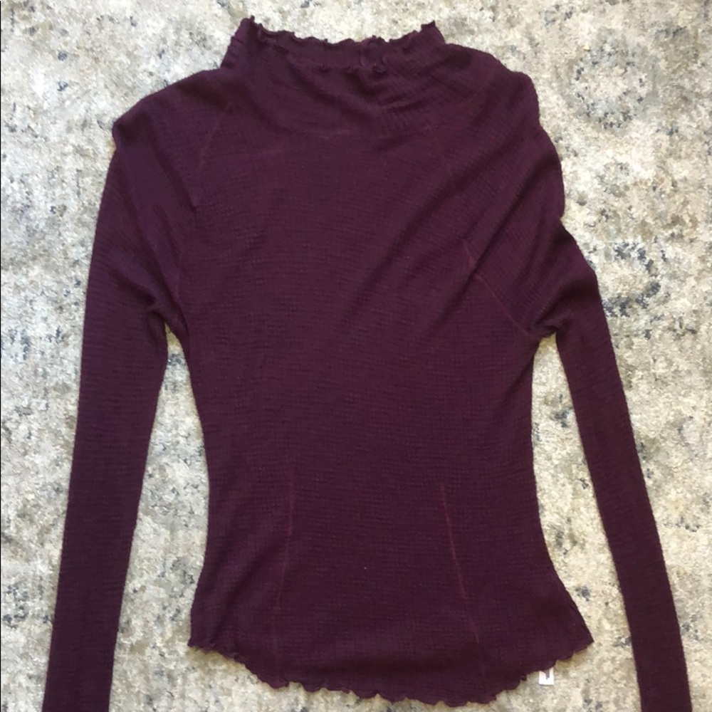 FREE PEOPLE RED/MAROON SHIRT